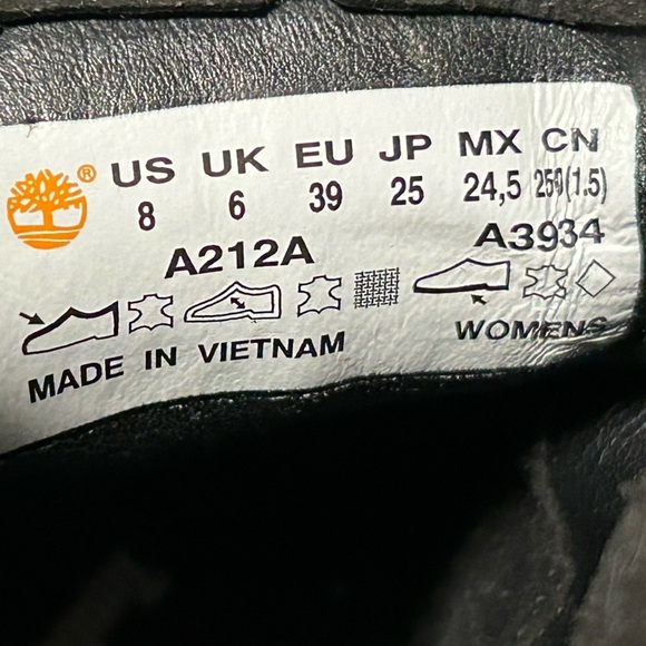 Timberland Womens Black Leather Riley Flair Hiker Lace/Buckle Boots Shoes SZ 8 - Picture 11 of 11